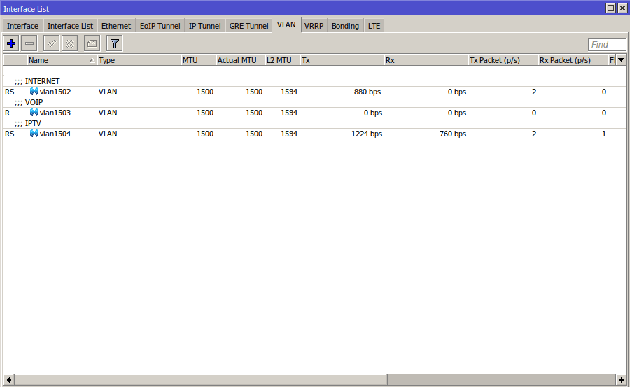 Nombre:  vlans-creadas-mikrotik.png
Visitas: 1312
Tamao: 8.7 KB