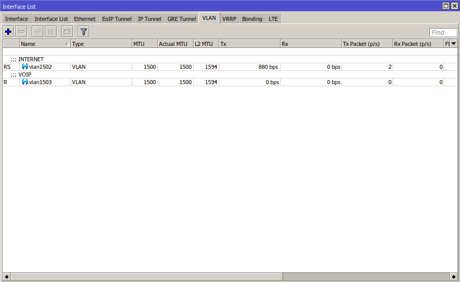 Nombre:  vlans-creadas-mikrotik2.png
Visitas: 2837
Tamao: 8.0 KB