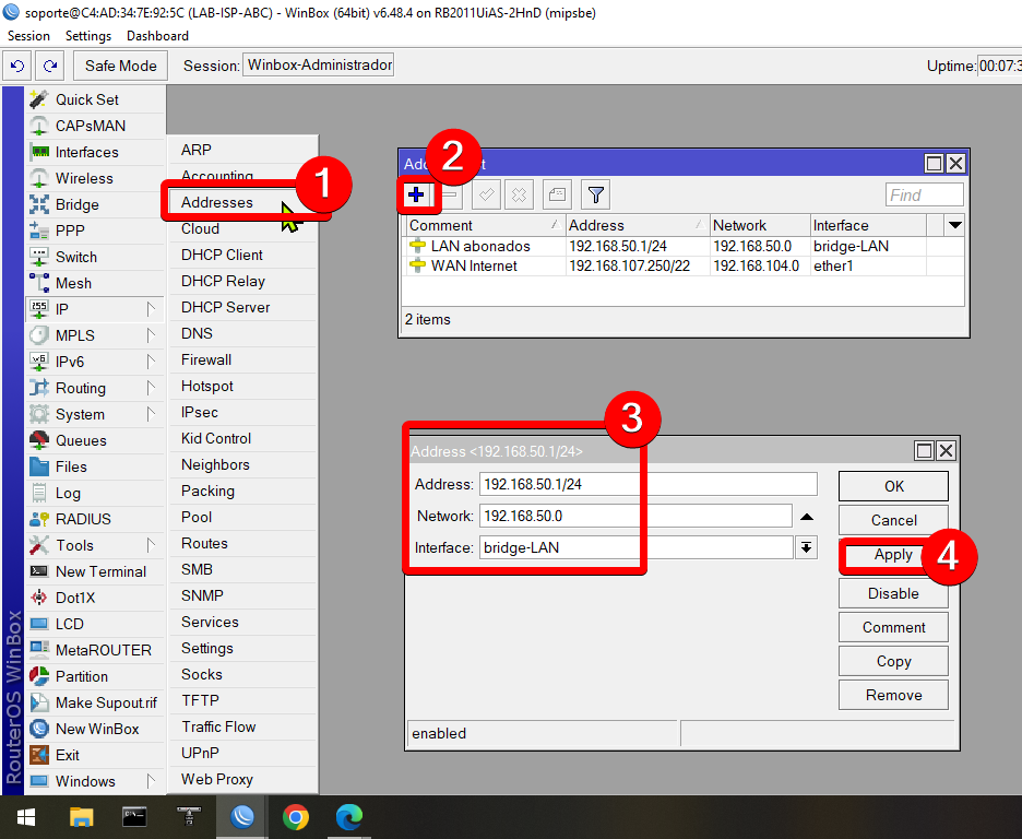 Nombre:  5.1 Agregar una IPv4 al Bridge.png
Visitas: 1025
Tamao: 125.7 KB